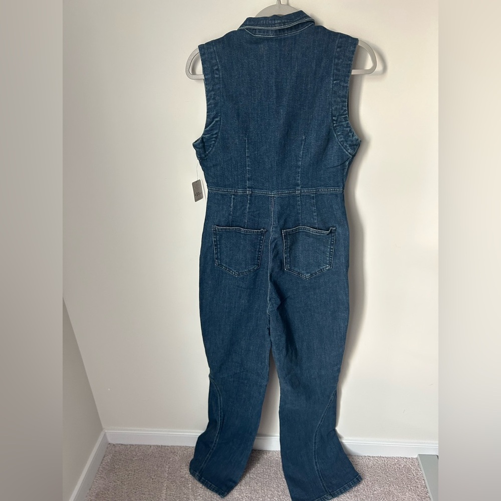 Free People Denim Flare jumpsuit - Picture 6 of 7